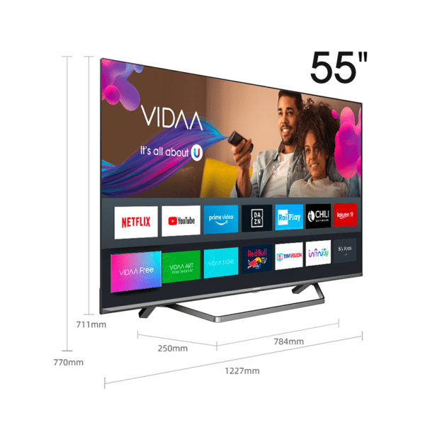Hisense 55B7206UW 55-Inch 4K UHD Android Smart TV – Voice Control, Wi-Fi, Netflix, YouTube