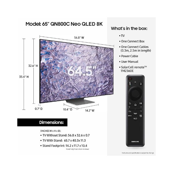 SAMSUNG 65-Inch QLED 8K QN800C Series
