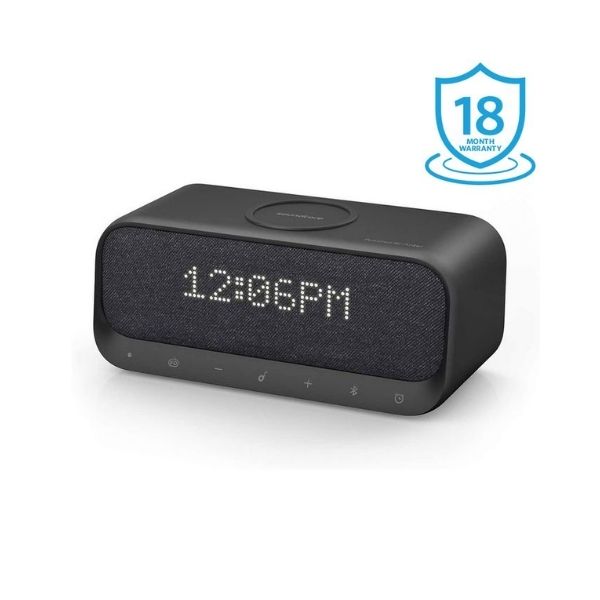 Anker Soundcore Wakey Bluetooth Speaker with Alarm Clock, Wireless Charging & FM Radio