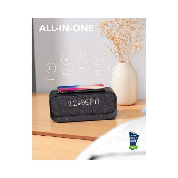 Anker Soundcore Wakey Bluetooth Speaker with Alarm Clock, Wireless Charging & FM Radio - Image 8