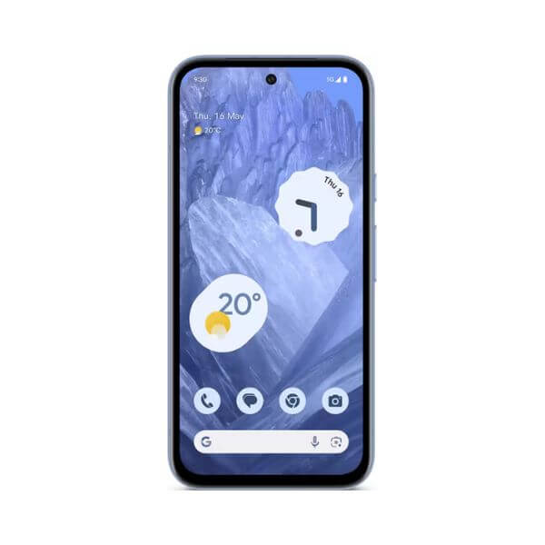 Google Pixel 8a Front View with 6.1-inch OLED Display and Slim Bezels