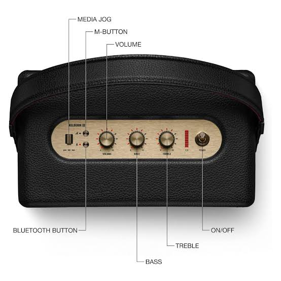Marshall Kilburn III Bluetooth Portable Speaker Black & Brass - Image 7