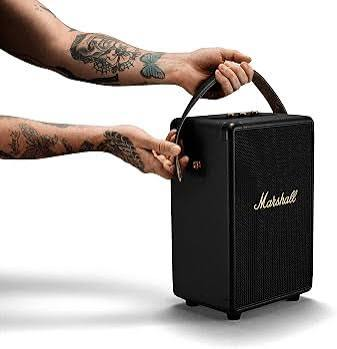 Marshall Tufton Bluetooth Portable Speaker Black & Brass - Image 5